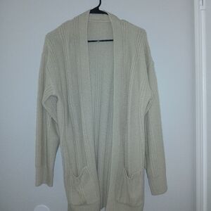 Cozy Cream Open-Front Sweater